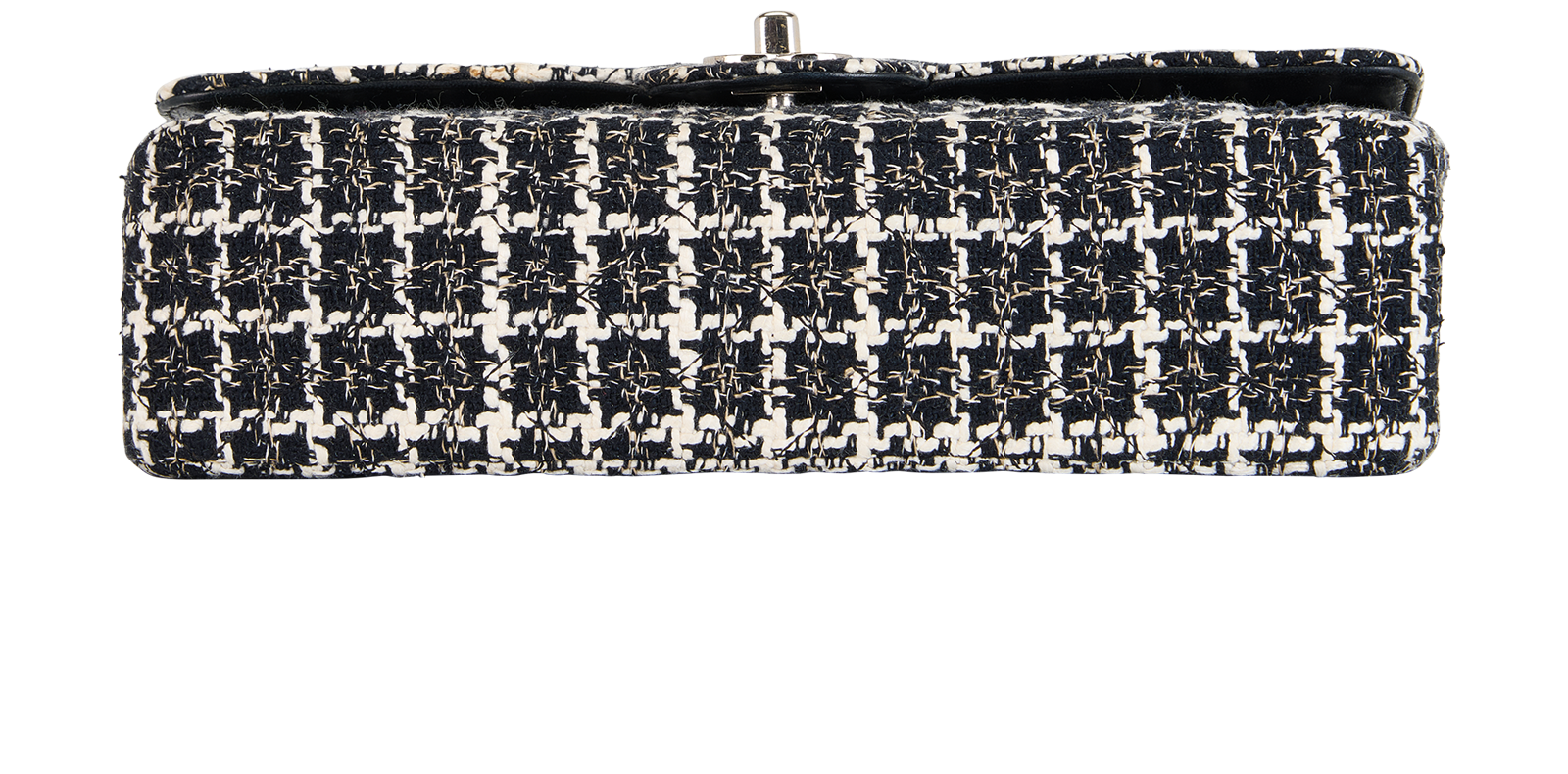 Medium Classic Double Flap, &pound;3,900, Handbags, Black/White, Tweed, Top view